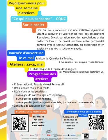 Flyer Ateliers "Ce qui nous concerne"